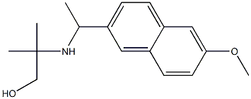 2-{[1-(6-methoxynaphthalen-2-yl)ethyl]amino}-2-methylpropan-1-ol 化学構造式