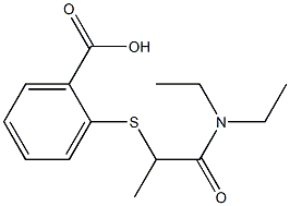 2-{[1-(diethylcarbamoyl)ethyl]sulfanyl}benzoic acid,,结构式