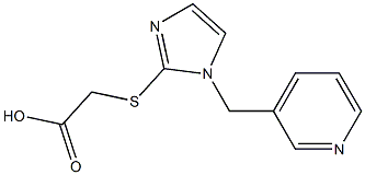 2-{[1-(pyridin-3-ylmethyl)-1H-imidazol-2-yl]sulfanyl}acetic acid 结构式