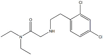 2-{[2-(2,4-dichlorophenyl)ethyl]amino}-N,N-diethylacetamide Struktur