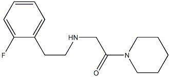 2-{[2-(2-fluorophenyl)ethyl]amino}-1-(piperidin-1-yl)ethan-1-one Struktur