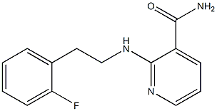 2-{[2-(2-fluorophenyl)ethyl]amino}pyridine-3-carboxamide 化学構造式