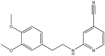 2-{[2-(3,4-dimethoxyphenyl)ethyl]amino}isonicotinonitrile,,结构式