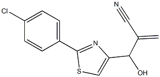 2-{[2-(4-chlorophenyl)-1,3-thiazol-4-yl](hydroxy)methyl}prop-2-enenitrile,,结构式