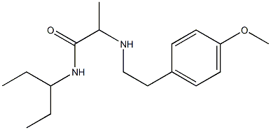 2-{[2-(4-methoxyphenyl)ethyl]amino}-N-(pentan-3-yl)propanamide Struktur