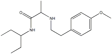 2-{[2-(4-methoxyphenyl)ethyl]amino}-N-(pentan-3-yl)propanamide Structure