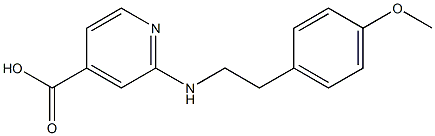 2-{[2-(4-methoxyphenyl)ethyl]amino}pyridine-4-carboxylic acid,,结构式