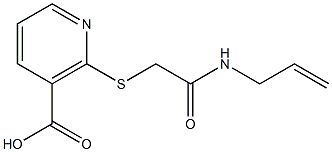 2-{[2-(allylamino)-2-oxoethyl]thio}nicotinic acid 化学構造式