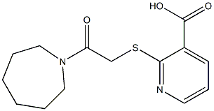 2-{[2-(azepan-1-yl)-2-oxoethyl]sulfanyl}pyridine-3-carboxylic acid 结构式