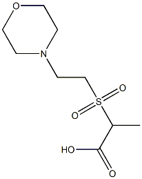 2-{[2-(morpholin-4-yl)ethane]sulfonyl}propanoic acid 化学構造式