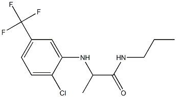 2-{[2-chloro-5-(trifluoromethyl)phenyl]amino}-N-propylpropanamide 化学構造式