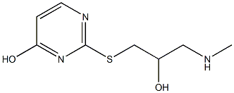 2-{[2-hydroxy-3-(methylamino)propyl]sulfanyl}pyrimidin-4-ol 化学構造式