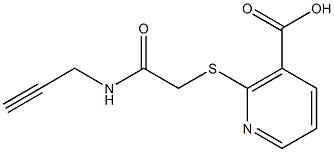 2-{[2-oxo-2-(prop-2-ynylamino)ethyl]thio}nicotinic acid Struktur