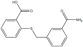 2-{[3-(aminocarbonyl)benzyl]thio}benzoic acid Structure