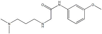 2-{[3-(dimethylamino)propyl]amino}-N-(3-methoxyphenyl)acetamide,,结构式