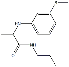 2-{[3-(methylsulfanyl)phenyl]amino}-N-propylpropanamide 结构式