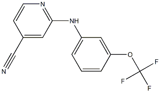 2-{[3-(trifluoromethoxy)phenyl]amino}pyridine-4-carbonitrile 结构式