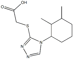2-{[4-(2,3-dimethylcyclohexyl)-4H-1,2,4-triazol-3-yl]sulfanyl}acetic acid 化学構造式