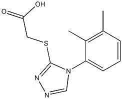 2-{[4-(2,3-dimethylphenyl)-4H-1,2,4-triazol-3-yl]sulfanyl}acetic acid 化学構造式