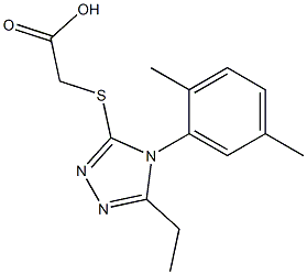 2-{[4-(2,5-dimethylphenyl)-5-ethyl-4H-1,2,4-triazol-3-yl]sulfanyl}acetic acid Structure