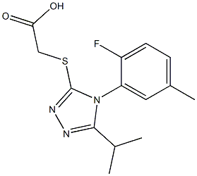 2-{[4-(2-fluoro-5-methylphenyl)-5-(propan-2-yl)-4H-1,2,4-triazol-3-yl]sulfanyl}acetic acid Structure