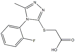 2-{[4-(2-fluorophenyl)-5-methyl-4H-1,2,4-triazol-3-yl]sulfanyl}acetic acid 化学構造式