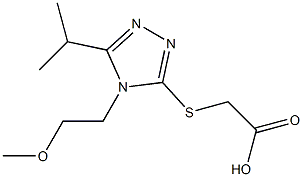 2-{[4-(2-methoxyethyl)-5-(propan-2-yl)-4H-1,2,4-triazol-3-yl]sulfanyl}acetic acid,,结构式