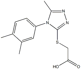 2-{[4-(3,4-dimethylphenyl)-5-methyl-4H-1,2,4-triazol-3-yl]sulfanyl}acetic acid 结构式