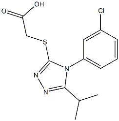 2-{[4-(3-chlorophenyl)-5-(propan-2-yl)-4H-1,2,4-triazol-3-yl]sulfanyl}acetic acid|