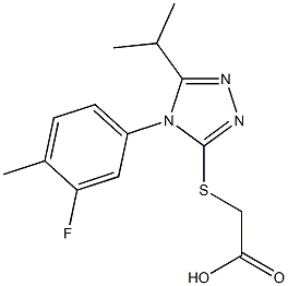  2-{[4-(3-fluoro-4-methylphenyl)-5-(propan-2-yl)-4H-1,2,4-triazol-3-yl]sulfanyl}acetic acid