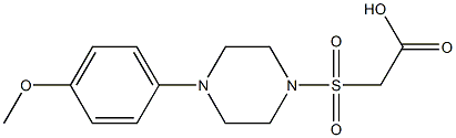 2-{[4-(4-methoxyphenyl)piperazine-1-]sulfonyl}acetic acid,,结构式