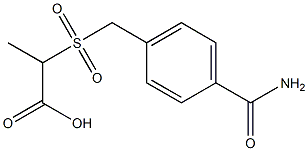 2-{[4-(aminocarbonyl)benzyl]sulfonyl}propanoic acid,,结构式