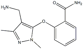 2-{[4-(aminomethyl)-1,3-dimethyl-1H-pyrazol-5-yl]oxy}benzamide Structure