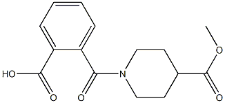 2-{[4-(methoxycarbonyl)piperidin-1-yl]carbonyl}benzoic acid Struktur