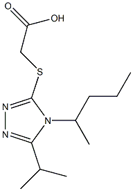 2-{[4-(pentan-2-yl)-5-(propan-2-yl)-4H-1,2,4-triazol-3-yl]sulfanyl}acetic acid Struktur