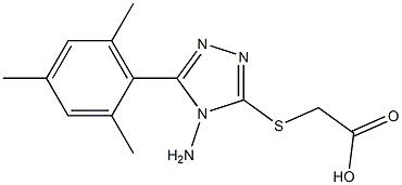  2-{[4-amino-5-(2,4,6-trimethylphenyl)-4H-1,2,4-triazol-3-yl]sulfanyl}acetic acid