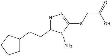 2-{[4-amino-5-(2-cyclopentylethyl)-4H-1,2,4-triazol-3-yl]sulfanyl}acetic acid