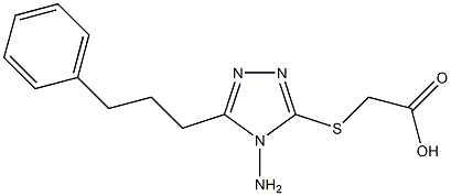 2-{[4-amino-5-(3-phenylpropyl)-4H-1,2,4-triazol-3-yl]sulfanyl}acetic acid Structure