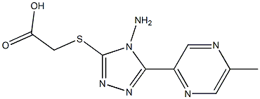 2-{[4-amino-5-(5-methylpyrazin-2-yl)-4H-1,2,4-triazol-3-yl]sulfanyl}acetic acid Structure