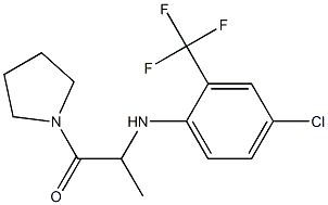 2-{[4-chloro-2-(trifluoromethyl)phenyl]amino}-1-(pyrrolidin-1-yl)propan-1-one Structure