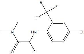 2-{[4-chloro-2-(trifluoromethyl)phenyl]amino}-N,N-dimethylpropanamide,,结构式