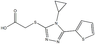 2-{[4-cyclopropyl-5-(thiophen-2-yl)-4H-1,2,4-triazol-3-yl]sulfanyl}acetic acid Structure