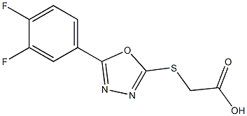 2-{[5-(3,4-difluorophenyl)-1,3,4-oxadiazol-2-yl]sulfanyl}acetic acid Structure