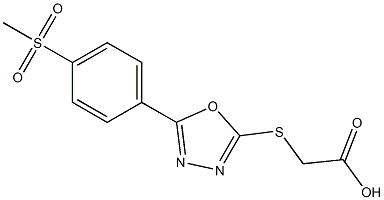 2-{[5-(4-methanesulfonylphenyl)-1,3,4-oxadiazol-2-yl]sulfanyl}acetic acid Structure