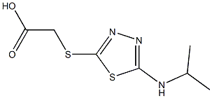 2-{[5-(propan-2-ylamino)-1,3,4-thiadiazol-2-yl]sulfanyl}acetic acid Structure