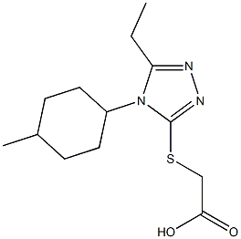 2-{[5-ethyl-4-(4-methylcyclohexyl)-4H-1,2,4-triazol-3-yl]sulfanyl}acetic acid 结构式