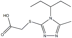 2-{[5-methyl-4-(pentan-3-yl)-4H-1,2,4-triazol-3-yl]sulfanyl}acetic acid 化学構造式