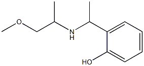 2-{1-[(1-methoxypropan-2-yl)amino]ethyl}phenol Struktur
