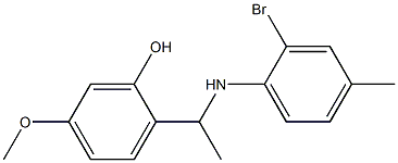 2-{1-[(2-bromo-4-methylphenyl)amino]ethyl}-5-methoxyphenol|