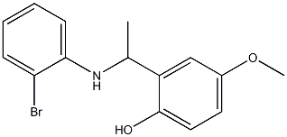 2-{1-[(2-bromophenyl)amino]ethyl}-4-methoxyphenol Structure